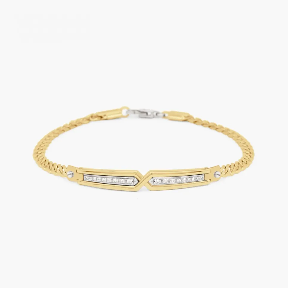 Bracciale Zancan in oro giallo con diamanti.