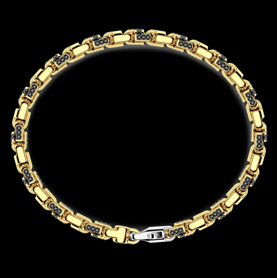 Bracciale Zancan in oro giallo 18kt e diamanti neri.