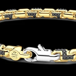 Bracciale Zancan in oro giallo 18kt e diamanti neri.