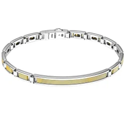 Bracciale Zancan in oro 18k ed argento con targa.