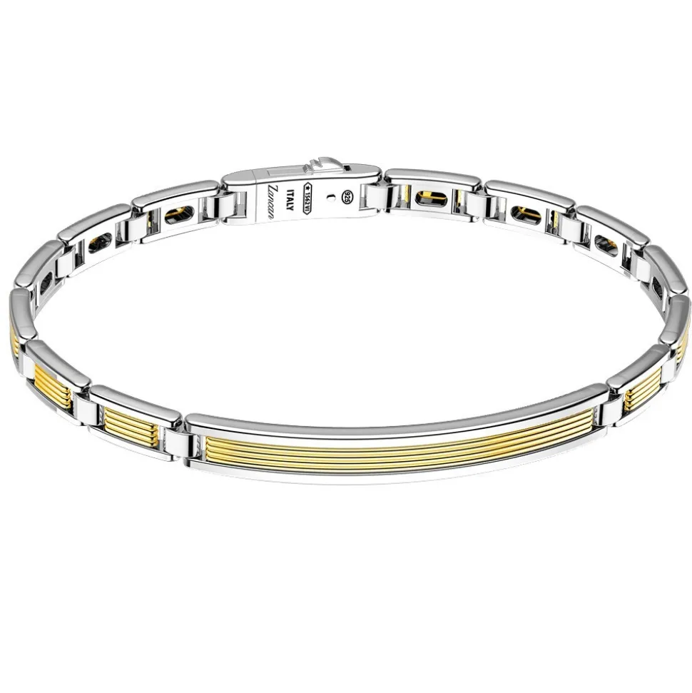 Bracciale Zancan in oro 18k ed argento con targa.