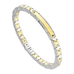 Bracciale Zancan in oro 18k ed argento con targa.
