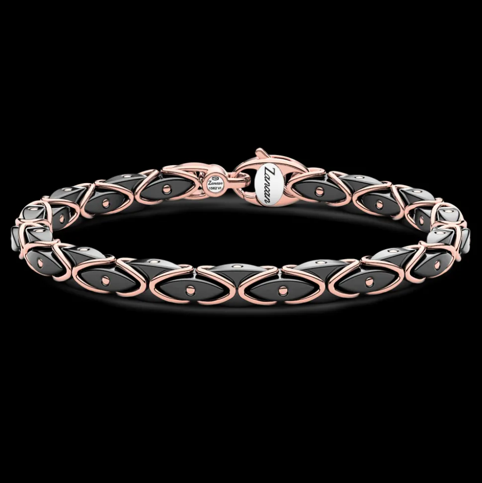 Bracciale Zancan in oro 18kt e ceramica nera.