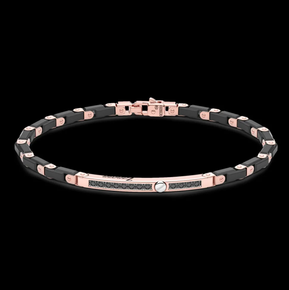 Bracciale Zancan in oro 18kt e ceramica nera.