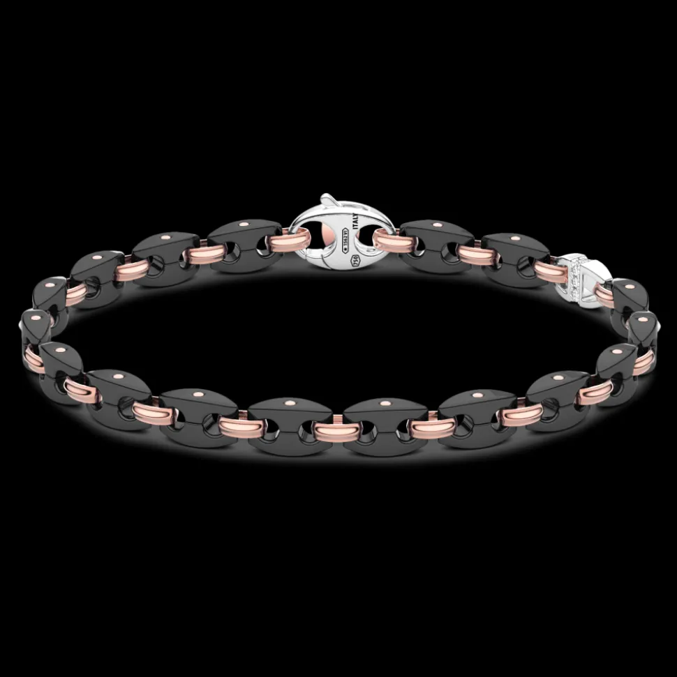 Bracciale Zancan in oro 18kt e ceramica nera.