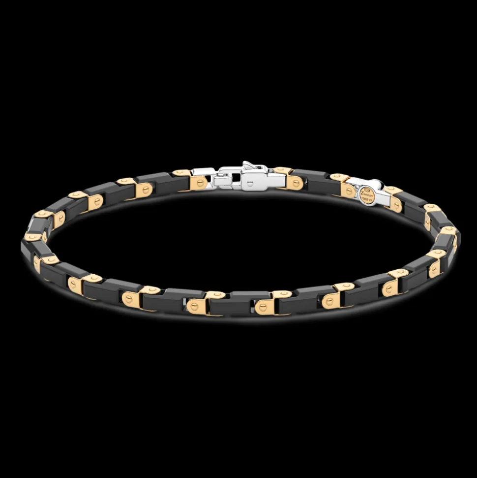 Bracciale Zancan in oro 18kt e ceramica nera.