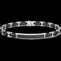 Bracciale Zancan in oro 18kt, ceramica e diamanti.