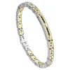 Bracciale Zancan in oro 18k ed argento con targa e pietre nere.