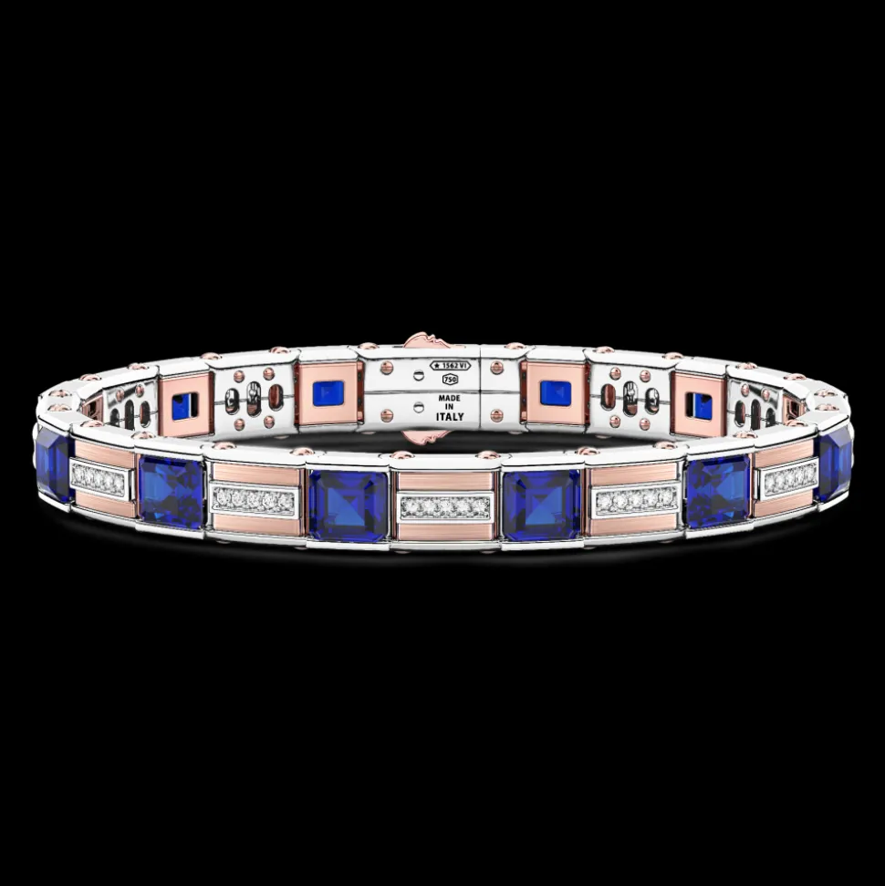 Bracciale Zancan in oro 18kt con zaffiri blu.