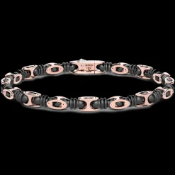 Bracciale Zancan in oro 18kt ceramica e diamanti.