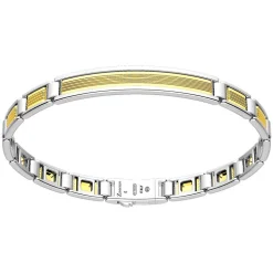 Bracciale Zancan in oro 18k ed argento con targa.