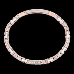 Bracciale Zancan in oro 18kt e diamanti con targa centrale.