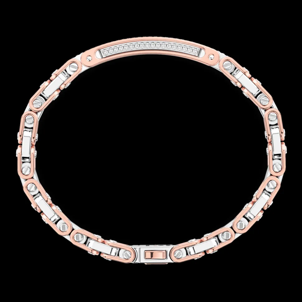 Bracciale Zancan in oro 18kt e diamanti con targa centrale.