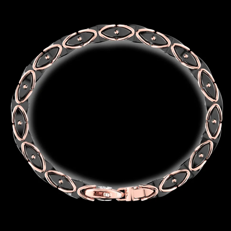 Bracciale Zancan in oro 18kt e ceramica nera.