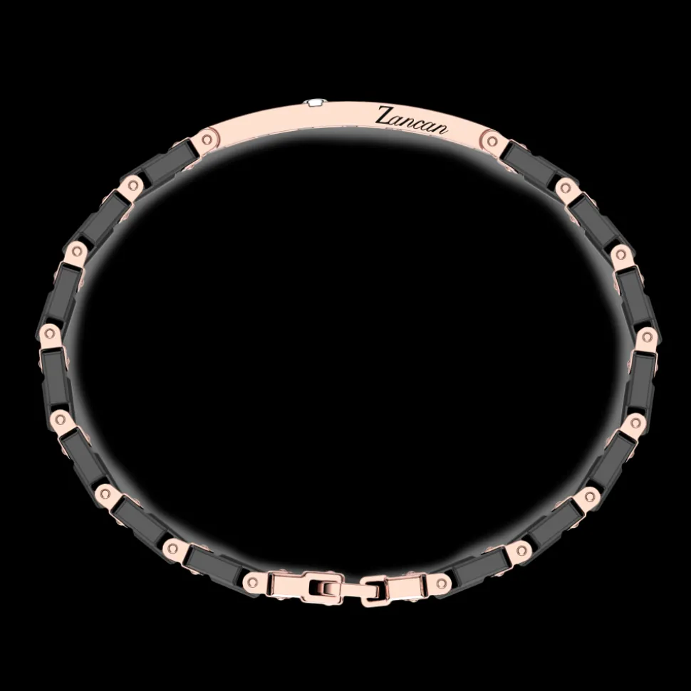 Bracciale Zancan in oro 18kt e ceramica nera.
