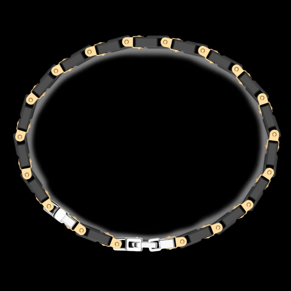 Bracciale Zancan in oro 18kt e ceramica nera.