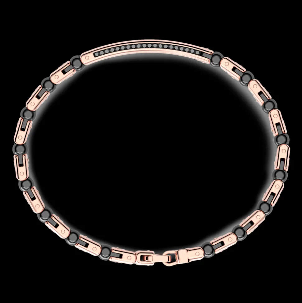 Bracciale Zancan in oro 18kt, ceramica e diamanti.