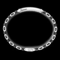 Bracciale Zancan in oro 18kt, ceramica e diamanti.