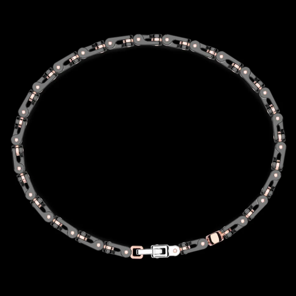 Bracciale Zancan in oro 18kt e ceramica nera.