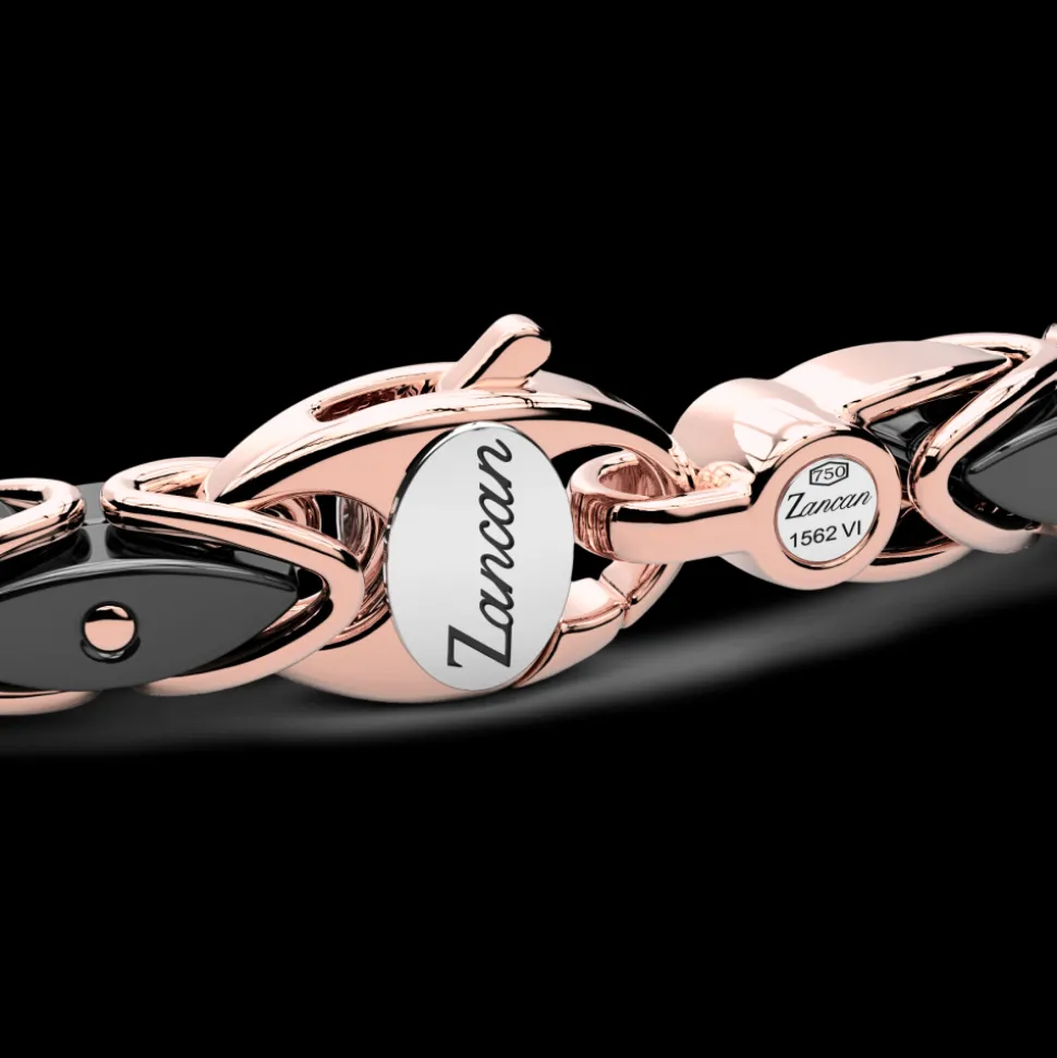Bracciale Zancan in oro 18kt e ceramica nera.