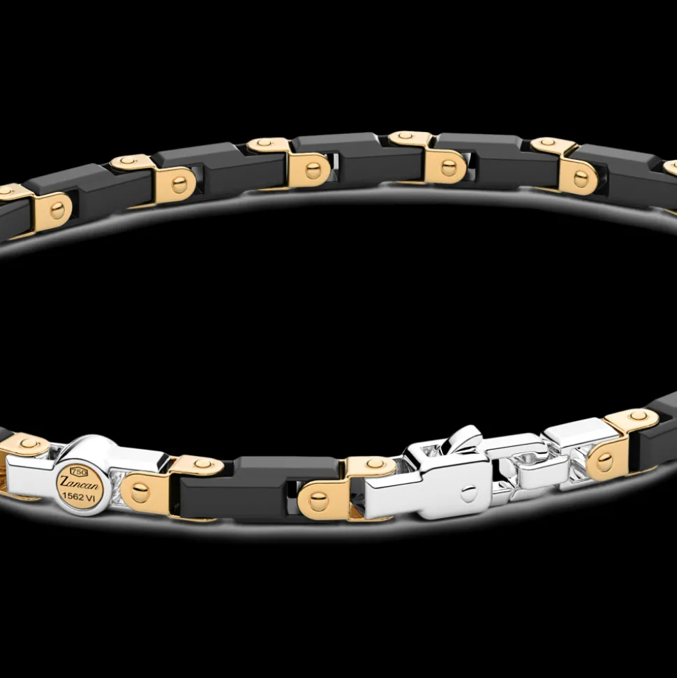 Bracciale Zancan in oro 18kt e ceramica nera.