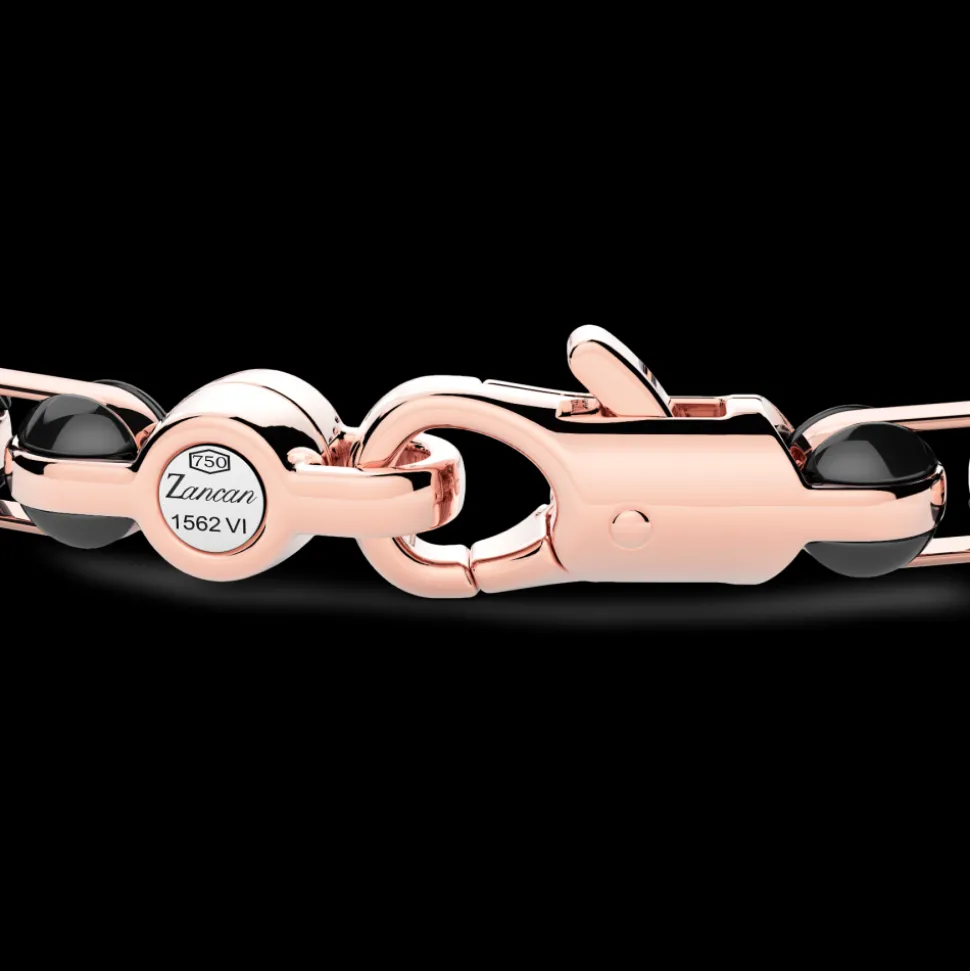 Bracciale Zancan in oro 18kt e ceramica nera.