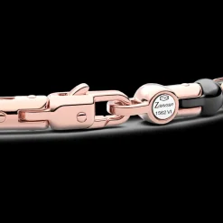 Bracciale Zancan in oro 18kt, ceramica e diamanti.