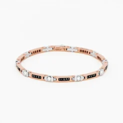 Bracciale Zancan in oro rosa con diamanti.