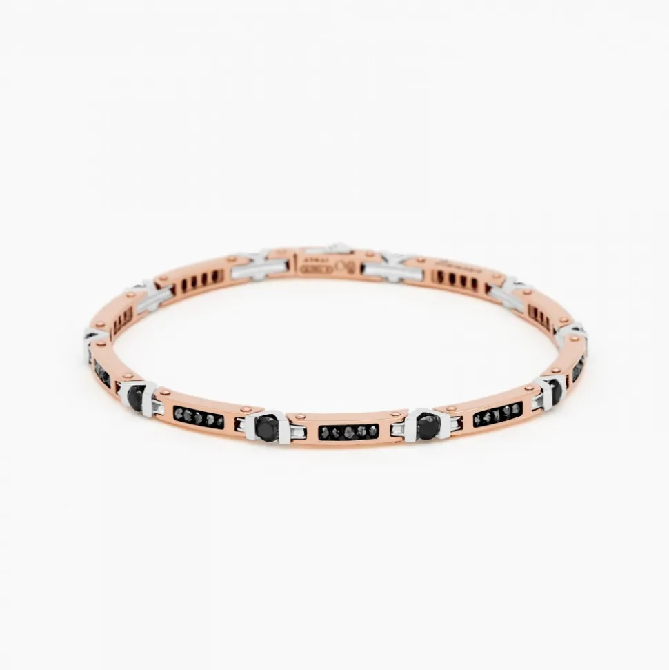 Bracciale Zancan in oro rosa con diamanti.