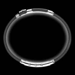 Bracciale Zancan in pelle naturale con targa in argento.