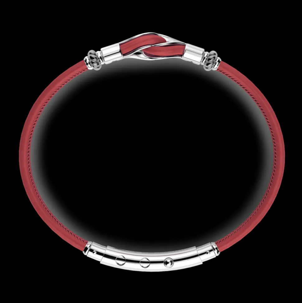 Bracciale Zancan in pelle naturale con nodo in argento.