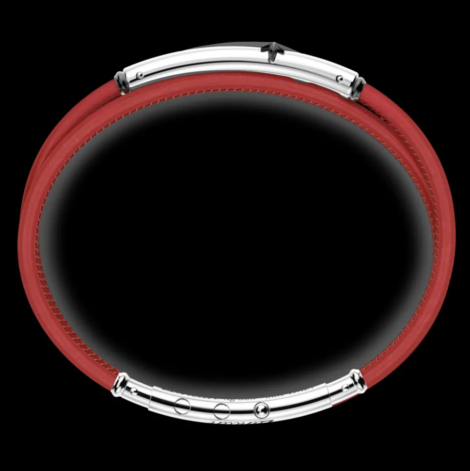 Bracciale Zancan in pelle naturale con targa in argento.