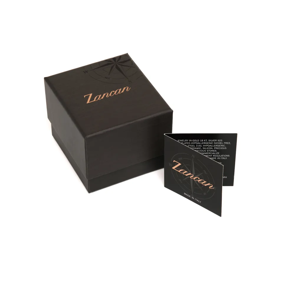 Bracciale Zancan in pelle naturale con targa in argento.