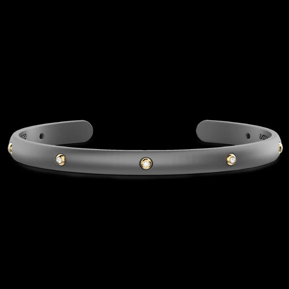 Bracciale Zancan in Titanio, Oro 18kt e Diamanti | Lusso Made in Italy