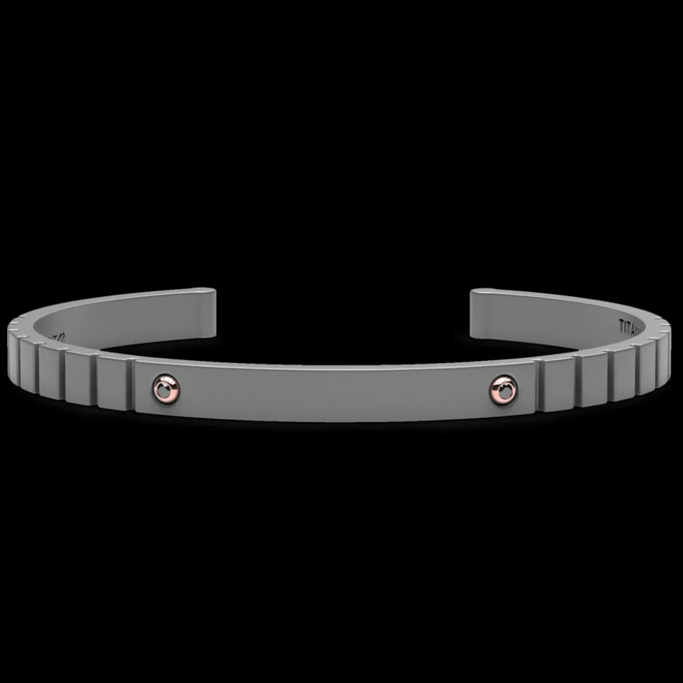 Bracciale Zancan in Titanio, Oro 18kt e Diamanti | Lusso Made in Italy