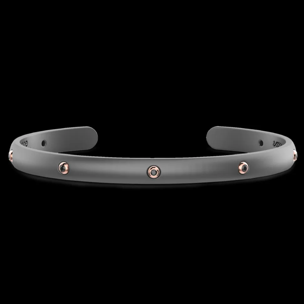 Bracciale Zancan in Titanio, Oro 18kt e Diamanti | Lusso Made in Italy