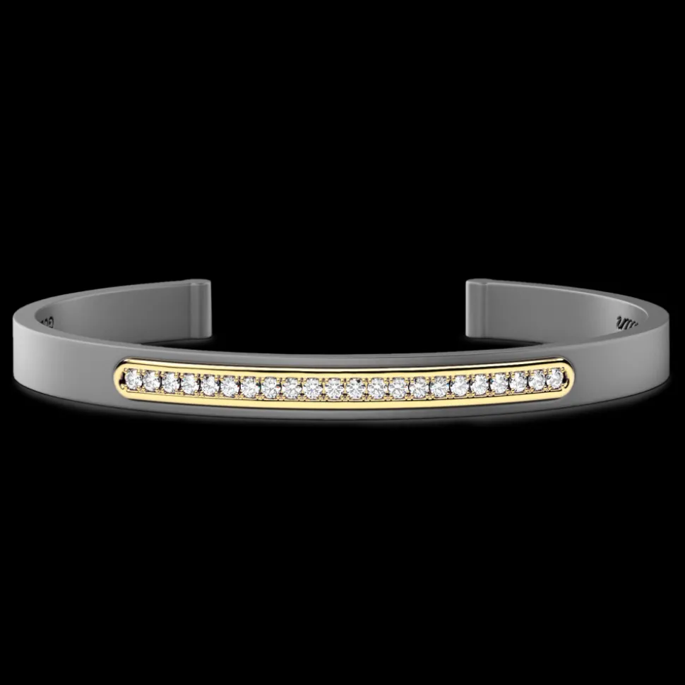 Bracciale Zancan in Titanio, Oro 18kt e Diamanti | Lusso Made in Italy