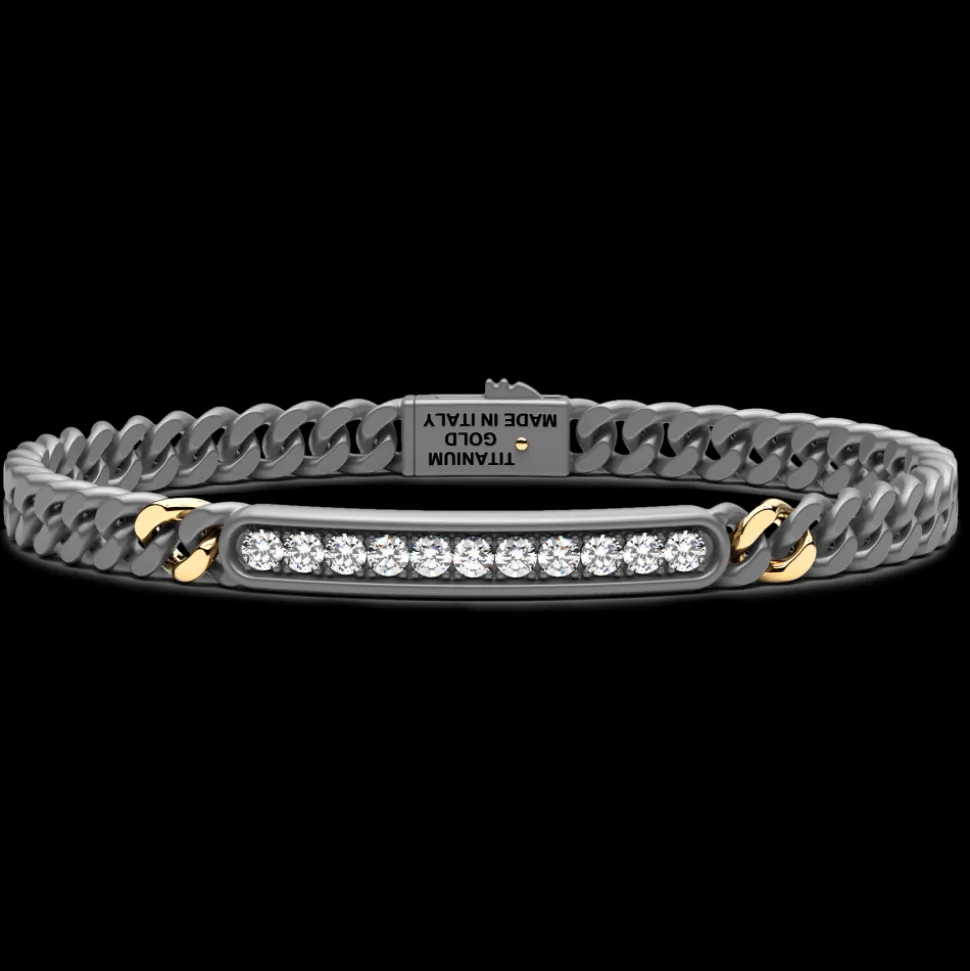 Bracciale Zancan in Titanio, Oro 18kt e Diamanti