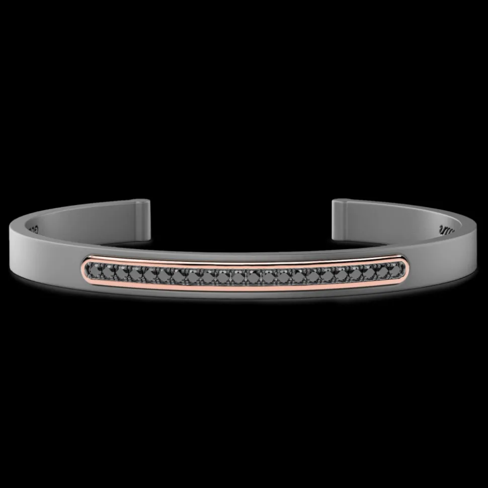 Bracciale Zancan in Titanio, Oro 18kt e Diamanti | Lusso Made in Italy