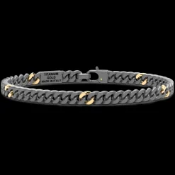 Bracciale Zancan in Titanio, Oro 18kt e Diamanti | Lusso Made in Italy