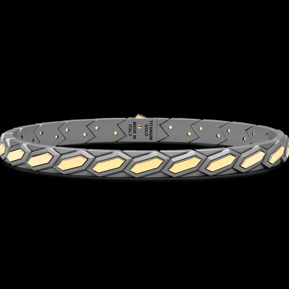 Bracciale Zancan in Titanio e Oro 18kt | Lusso Made in Italy