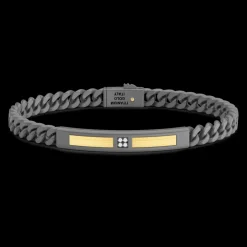 Bracciale Zancan in Titanio e Oro 18 kt con Diamanti | Collezione Eternity Titanium