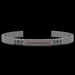 Bracciale Zancan in Titanio, Oro 18kt e Diamanti | Lusso Made in Italy