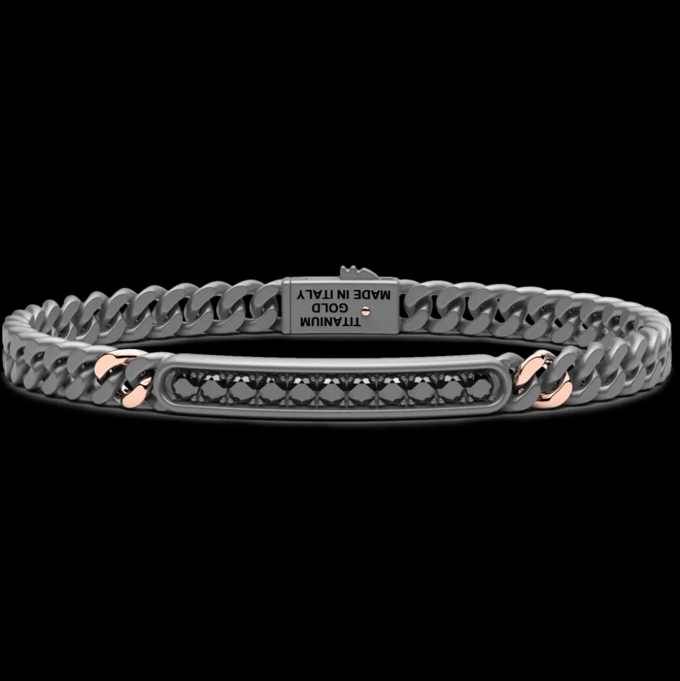 Bracciale Zancan in Titanio, Oro 18kt e Diamanti