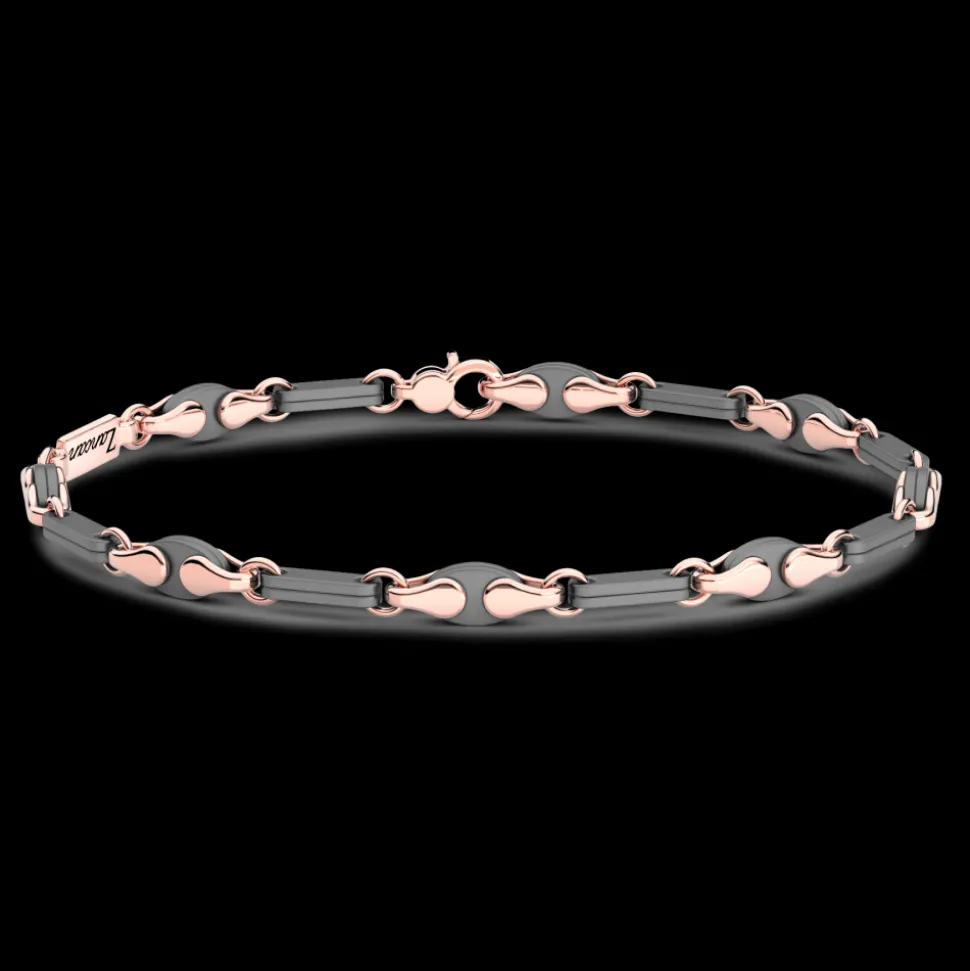 Bracciale Zancan in Titanio, Oro 18kt e Diamanti | Lusso Made in Italy