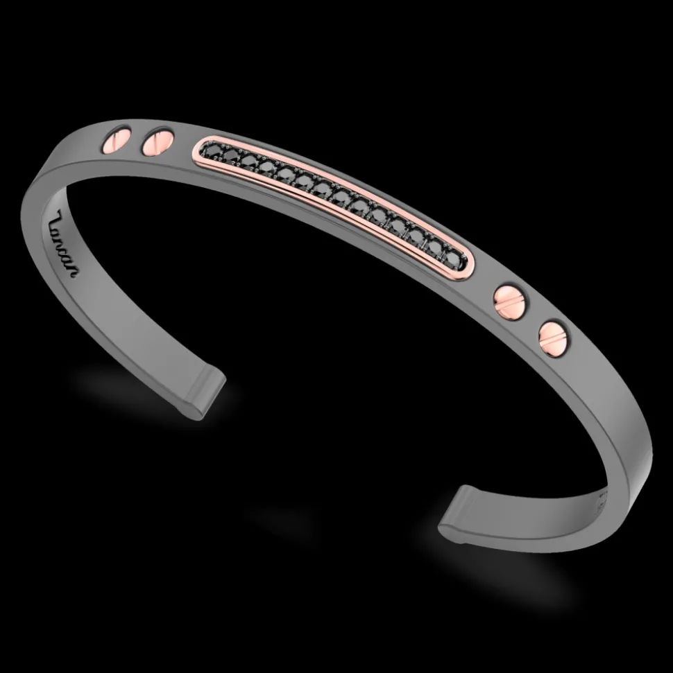 Bracciale Zancan in Titanio, Oro 18kt e Diamanti | Lusso Made in Italy