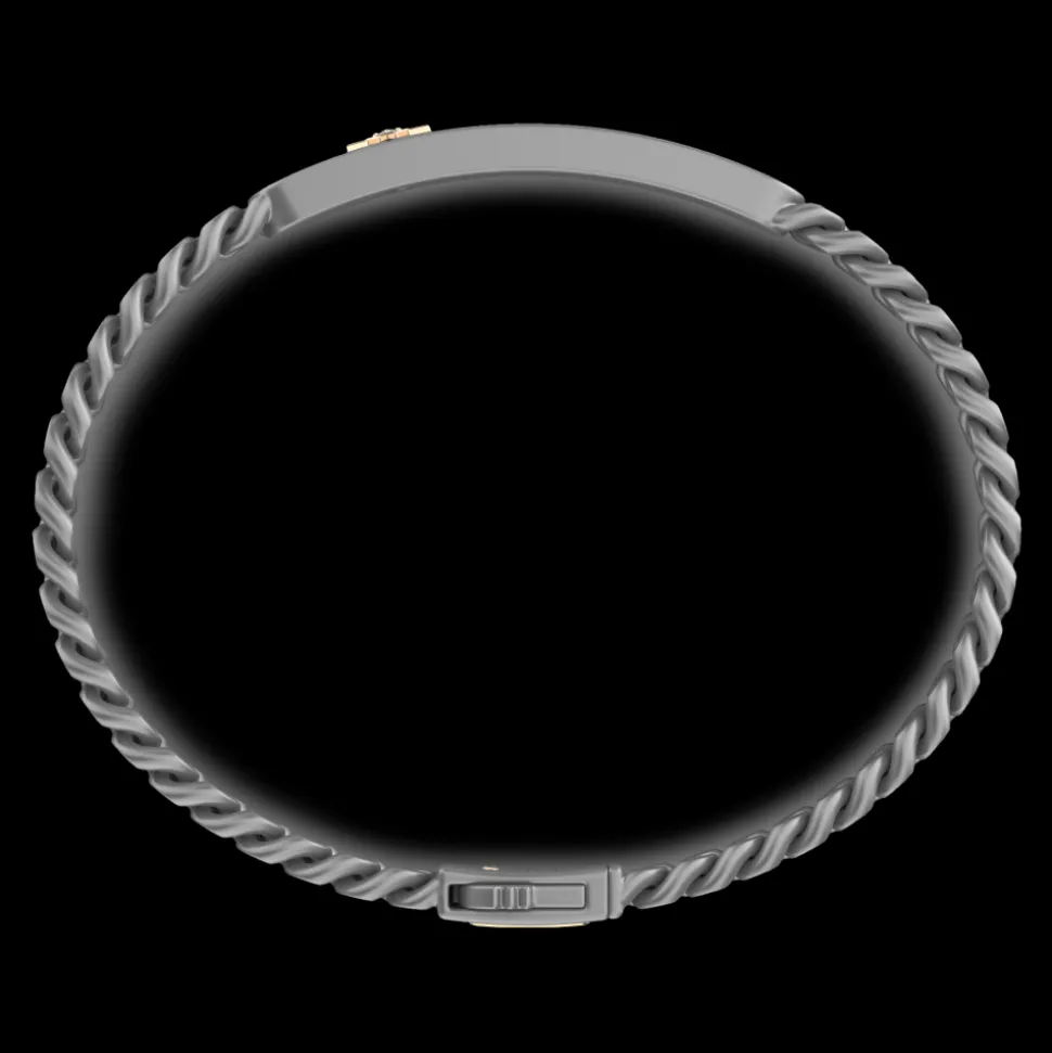 Bracciale Zancan in Titanio, Oro 18kt e Diamanti | Lusso Made in Italy