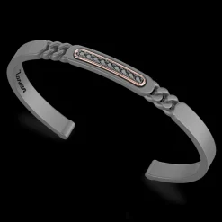 Bracciale Zancan in Titanio, Oro 18kt e Diamanti | Lusso Made in Italy
