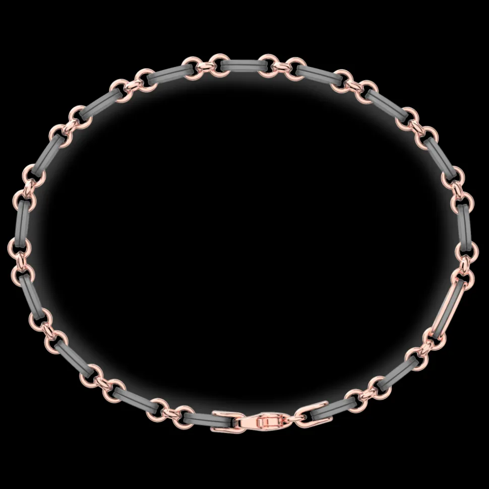 Bracciale Zancan in Titanio, Oro 18kt e Diamanti | Lusso Made in Italy