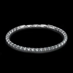 Bracciale Zancan morbido in argento a sfere.